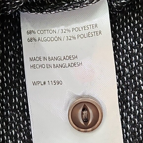 Weatherproof Vintage Shirt Men's Henley XL Black Heathered Long Sleeves NWT - Picture 7 of 14